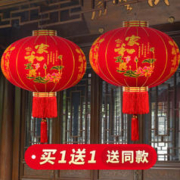 千棵树 2023过年大红灯笼吊灯中国风挂饰户外阳台大门口过年春节新年装饰 普通款-80#家和万事兴短钩-红穗 大