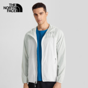 北面（The North Face）防晒衣男装2023春夏新款户外运动透气防风衣轻薄皮肤衣夹克外套 5WH/灰色 L