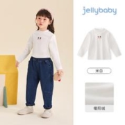 寒潮来了：JELLYBABY 女童半高领加绒打底衫t恤