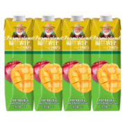 概率券、plus：福兰农庄 100%苹果芒果复合果汁 希腊原装进口果汁饮料 1L*4瓶*2件