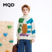 MQD 马骑顿 男童保暖高领毛衣
