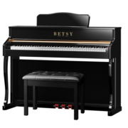 贝琪（Betsy）电钢琴重锤88键考级成人初学者智能立式电子钢琴B391烤漆黑+琴凳
