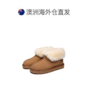EVERAU 澳大利亚EVERAU雪地靴女皮毛一体面包鞋短筒加绒加厚保暖毛毛