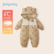 JELLYBABY 婴儿羽绒连体衣冬款新生儿冬季衣服外出冬装
