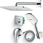 汉斯格雅（Hansgrohe） 【国民家居】花洒智能恒温花洒套装双飞雨大顶喷入墙式暗装花洒 暗装J：恒温双飞雨