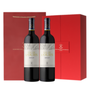 拉菲（LAFITE）雾禾山谷梅洛红葡萄酒750ml双支礼盒装