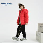 AndyJekel 安迪杰克尔 男童加绒裤子冬儿童羊羔绒棉裤男孩纯棉加厚一体绒卫裤