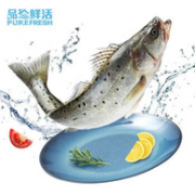 品珍鲜活 鲜活三去海鲈鱼 净重400-450g（3条装）