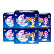 七度空间（SPACE 7）少女超薄 100%纯棉 超长夜用卫生巾套装48片
