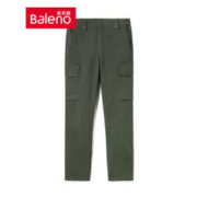 Baleno 班尼路 休闲裤男直筒修身时尚弹力多口袋高腰工装青少年百搭长裤 G23 S