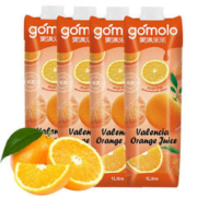 gomolo 果满乐乐 原装进口百分百纯橙汁 1L*2瓶