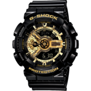 卡西欧（CASIO）【王鹤棣同款】男表黑金G-SHOCK黑武士双显运动防水防震时尚腕表 GA-110GB-1A（潮流黑金1#）