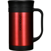 乐扣乐扣(lock&lock)真空保温商务杯子不锈钢水杯红色400mL保温杯LHC4030R