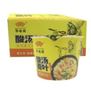 华味坊 HUAWEIFANG华味坊酸汤面叶非油炸方便速食酸辣紫菜虾米110g*12桶国潮好货