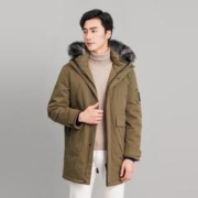 限尺码：雪中飞 男式羽绒服工装风都市年轻潮流字母印花简约大口袋