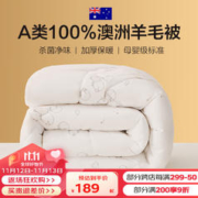 BEYOND 博洋 家纺母婴A类抑菌澳洲进口100%羊毛被芯冬被子冬季4.6斤150*210cm