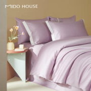 MIDO HOUSE 铭都家居 60支新疆长绒棉 纯色四件套 山梗紫 1.5m床单款