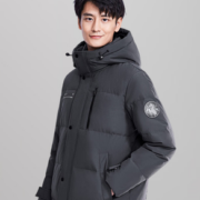 SNOWFLYING 雪中飞 男长款立领连帽羽绒服