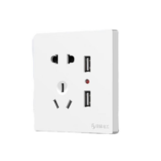 需首购:国际电工  86型插座面板 五孔双USB