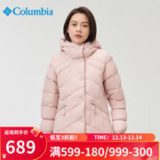 哥伦比亚 羽绒服女秋冬户外休闲防风550蓬鸭绒保暖外套WR0304 618(女)
