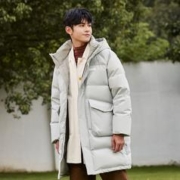 Semir 森马 羽绒服男三防科技时尚鸭绒长款冬装连帽外套潮