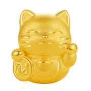 京东百亿补贴：周六福 3D硬金足金黄金转运珠 男女款招财猫A1610417 约0.8g