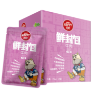顽皮（Wanpy）Happy100狗罐头牛肉鸡软骨鲜封包840g(70g*12袋)成犬湿粮