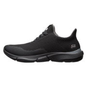 斯凯奇（Skechers）运动休闲鞋子男一脚蹬跑步减震学生网面鞋65867 全黑色/BBK 40