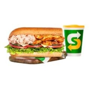 SUBWAY 赛百味 金枪鱼照烧鸡双拼三明治饮料套餐