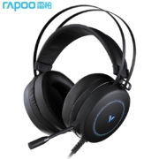 京东百亿补贴:雷柏（Rapoo） VH160 有线耳机 虚拟7.1声道游戏耳机 USB电脑耳麦 电竞耳机 头戴式耳机 立体环绕声 黑色