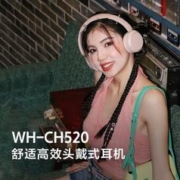 SONY 索尼 WH-CH520 舒适高效无线头戴式蓝牙耳机 舒适佩戴 音乐耳机