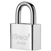 iGear 挂锁 防水防锈门锁工具锁 家用学校商铺门锁小防盗窗锁 30mm