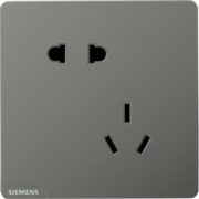 西门子（SIEMENS）开关插座面板 皓彩深灰银 无边框 斜五孔插座