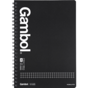 国誉(KOKUYO)A5双螺旋装订本Gambol渡边学生办公笔记本子线圈本 5mm方格 50张 4本黑色 WCN-GTN3553