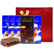 Lindt 瑞士莲 临期lindt瑞士原装进口瑞士莲经典牛奶黑巧克力排块装100g