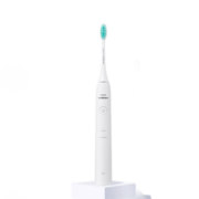 飞利浦（PHILIPS） 电动牙刷 成人声波震动情侣牙刷 配杀菌旅行盒 3种模式 男生 生日礼物女 HX2431/02 白色  2种模式（普通旅行盒）