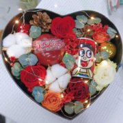 花与千寻圣诞节鲜花速递鲜花花束送老婆生日礼物女友表白全国同城配送 圣诞节鲜花礼盒平安果
