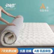 SOMERELLE 安睡宝 床垫 A类针织抗菌居家牛奶绒床垫 乳胶大豆纤维4.5cm 90*190cm