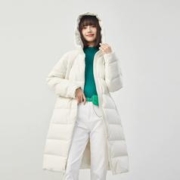 YANXUAN 网易严选 白鸭绒羽绒服女冬季新款保暖时尚中长款连帽加厚外套