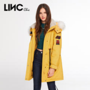 LINC Chic 金羽杰 LINCCHIC金羽杰羽绒服女毛领复古中长款羽绒服女冬季外套2088302