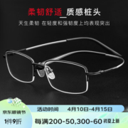 镜帅（Gimshy）近视眼镜框架男商务眼睛防蓝光防辐射可配变色配有度数镜片WX01 5098黑色 配万新1.67MR-7防蓝光0-800度