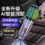 简约妮卡（jianyuenika）车载吸尘器车用大吸力功率无线手持家用强力小型迷你吸灰神器. 草绿色（基础款）套装12000pa
