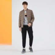 柒牌（SEVEN）【三防鹅绒】棒球领羽绒服男23秋冬休闲抗菌保暖鹅绒厚外套 黑色 175/92A