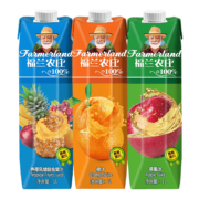 plus会员、概率券:福兰农庄 100%果汁饮料1L*3瓶*2件