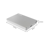 东芝(TOSHIBA) 1TB移动硬盘机械 Flex系列 USB3.2 Gen 1 2.5英寸 尊贵银 兼容Mac等多系统 高速传输 高端商务
