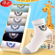 Langsha 浪莎 儿童袜子中筒款 6双装 清仓断码