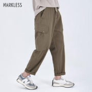 Markless 休闲裤男秋季23年抗皱舒适柔顺直筒裤子男CLB3868M卡其色29