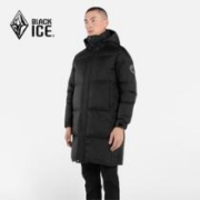 20点开始：BLACKICE 黑冰 男士长款加厚连帽羽绒服 F8924051M