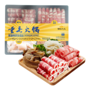 游牧御品 火锅食材4宝组合800g*2件（牛肚+百叶+雪花肥牛卷+牛上脑卷）