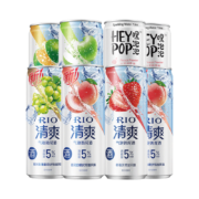 京东百亿补贴:锐澳（RIO）预调 鸡尾酒 果酒 清爽系列330ml*6罐+赠气泡水*2罐（5种口味）